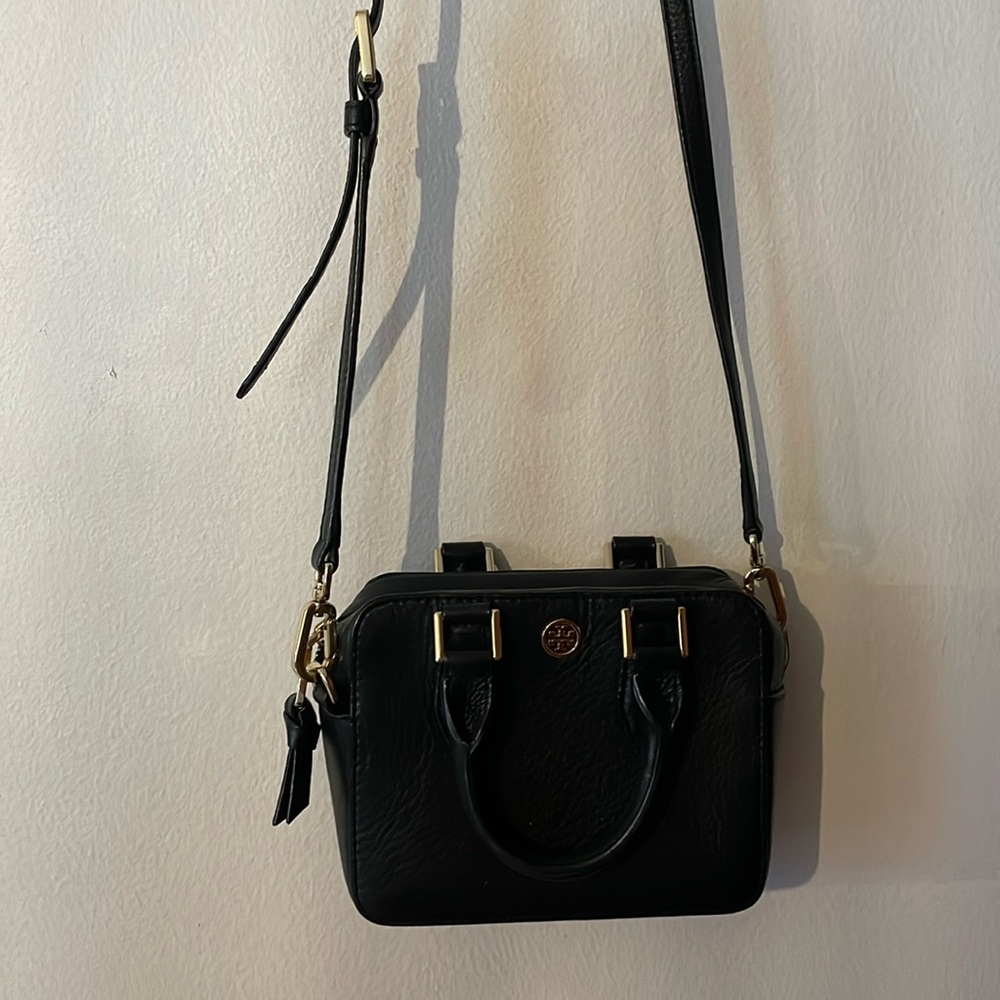 Tory Burch petite black bag with strap